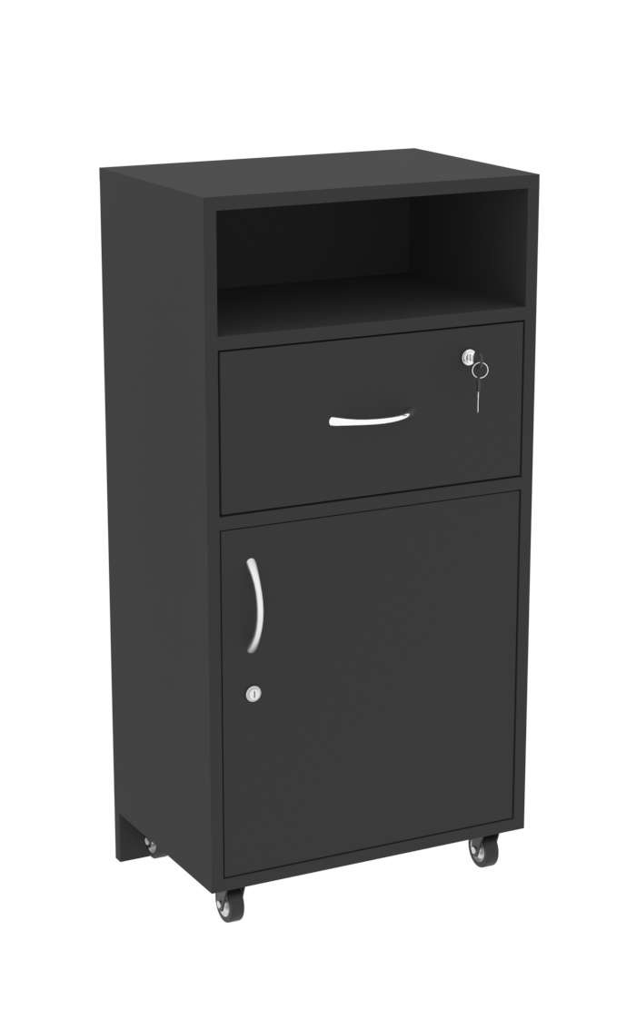 Прилавок под кассу серии СЛИМ №2 выкатной Черный