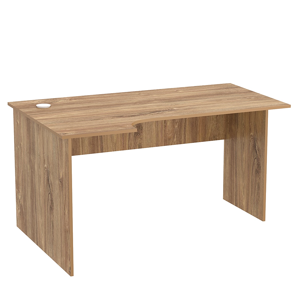 Стол эргономичный офисный СЭ-19 (левосторонний) Дуб канзас коричневый Н1113 ST10