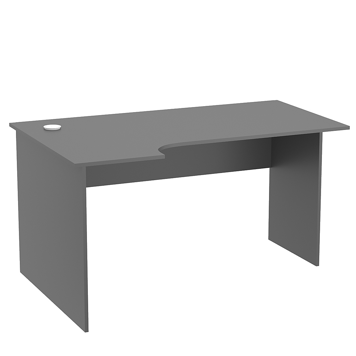 Стол эргономичный офисный СЭ-19 (левосторонний) Темно-Серый