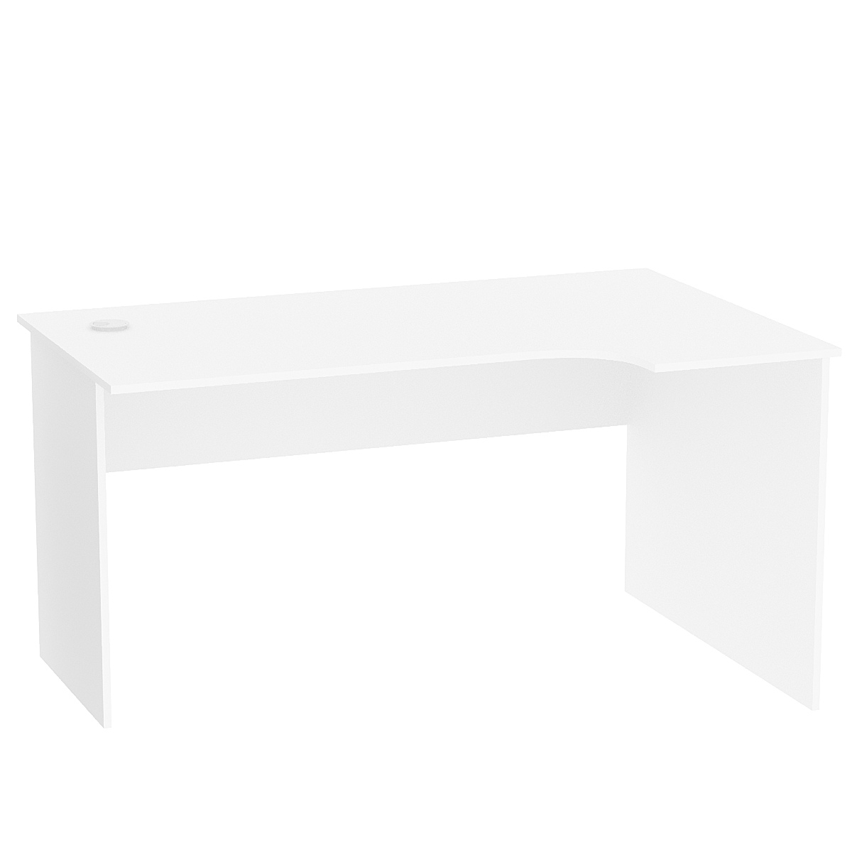 Стол эргономичный офисный СЭ-20 (право-сторонний) Белый