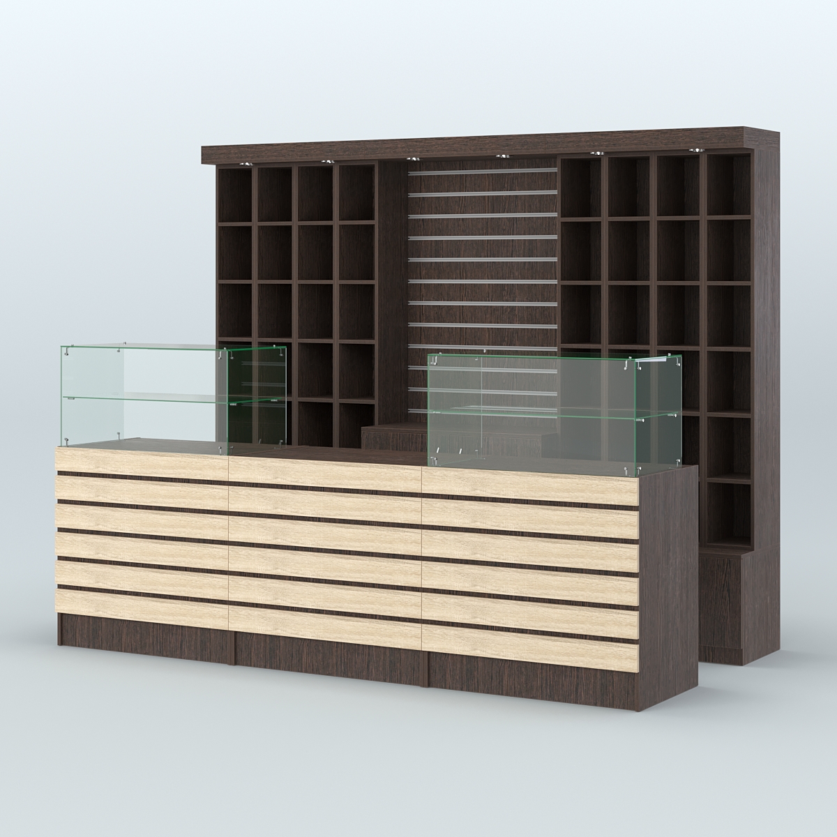 Торговая точка для чая, кофе и выпечки №1 Дуб Венге и Дуб Сонома