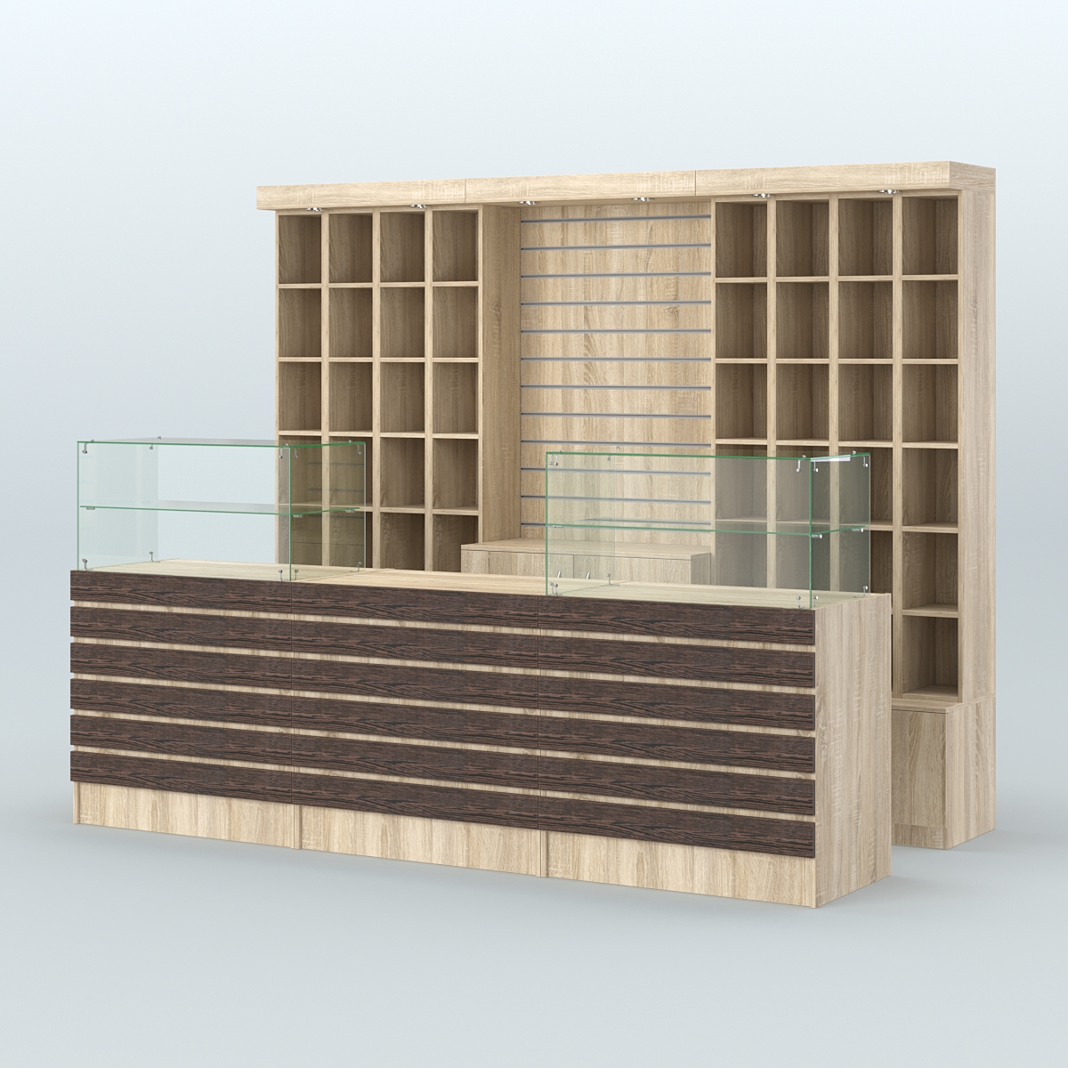 Торговая точка для чая, кофе и выпечки №1 Дуб Сонома + Дуб Венге