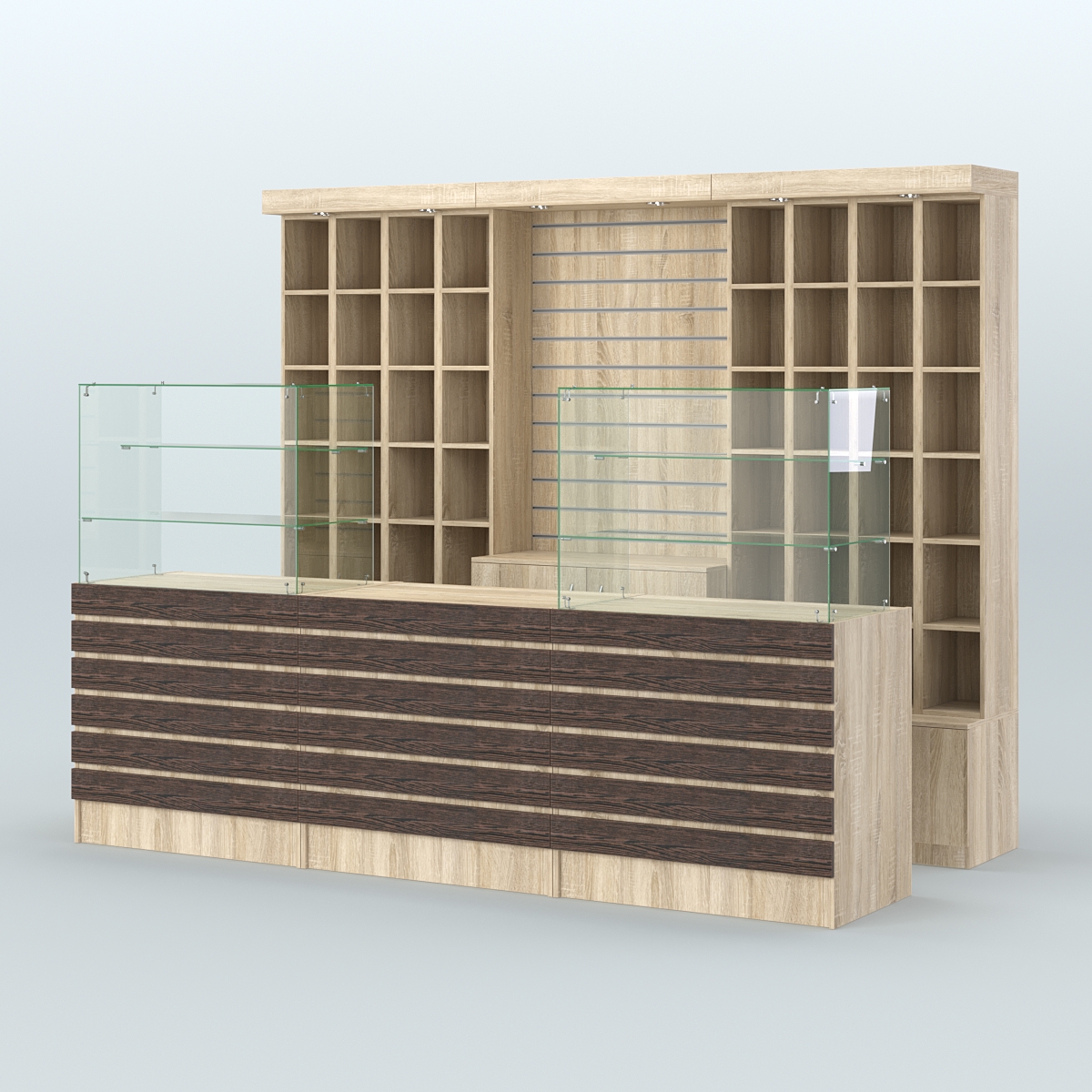 Торговая точка для чая, кофе и выпечки №2 Дуб Сонома + Дуб Венге