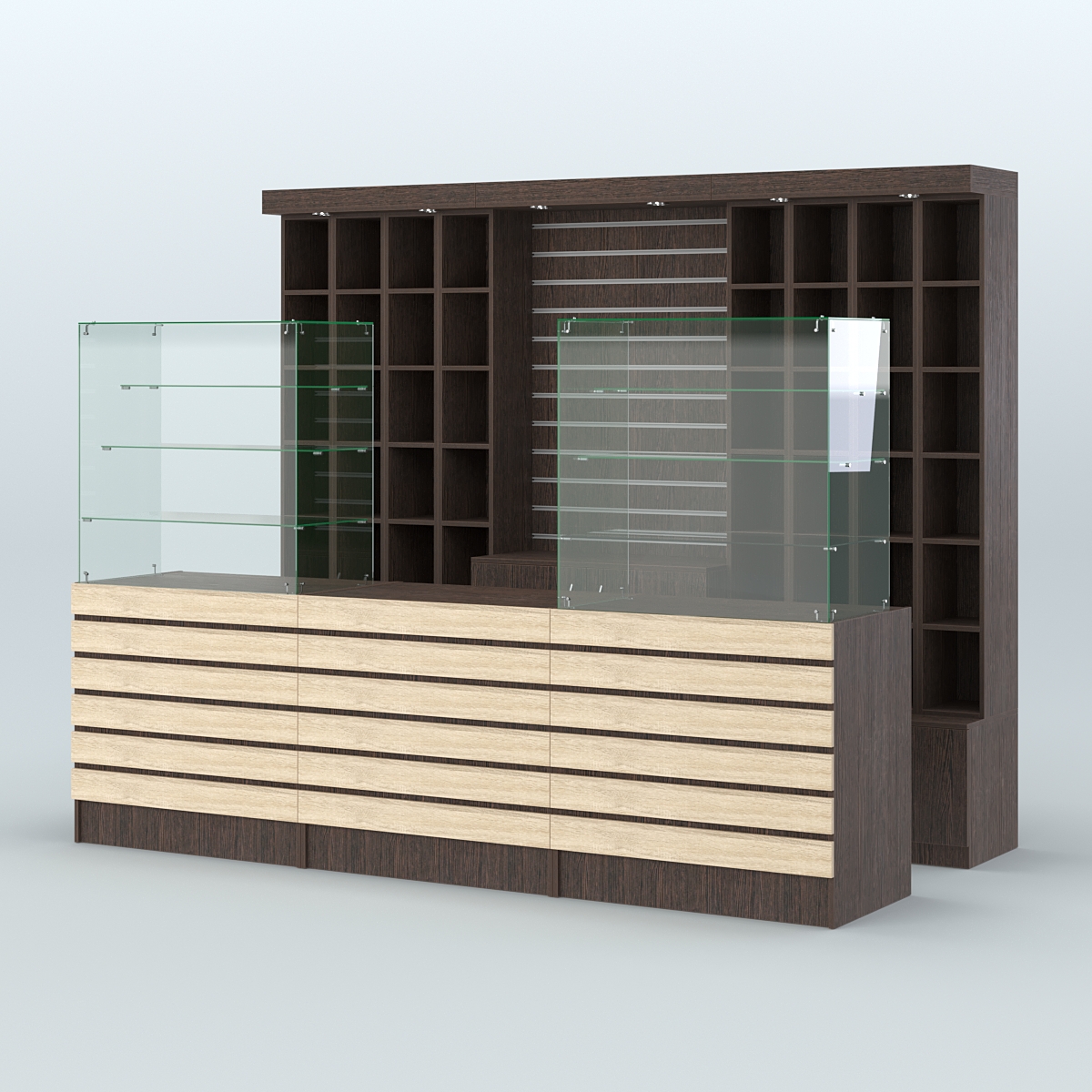 Торговая точка для чая, кофе и выпечки №3 Дуб Венге и Дуб Сонома