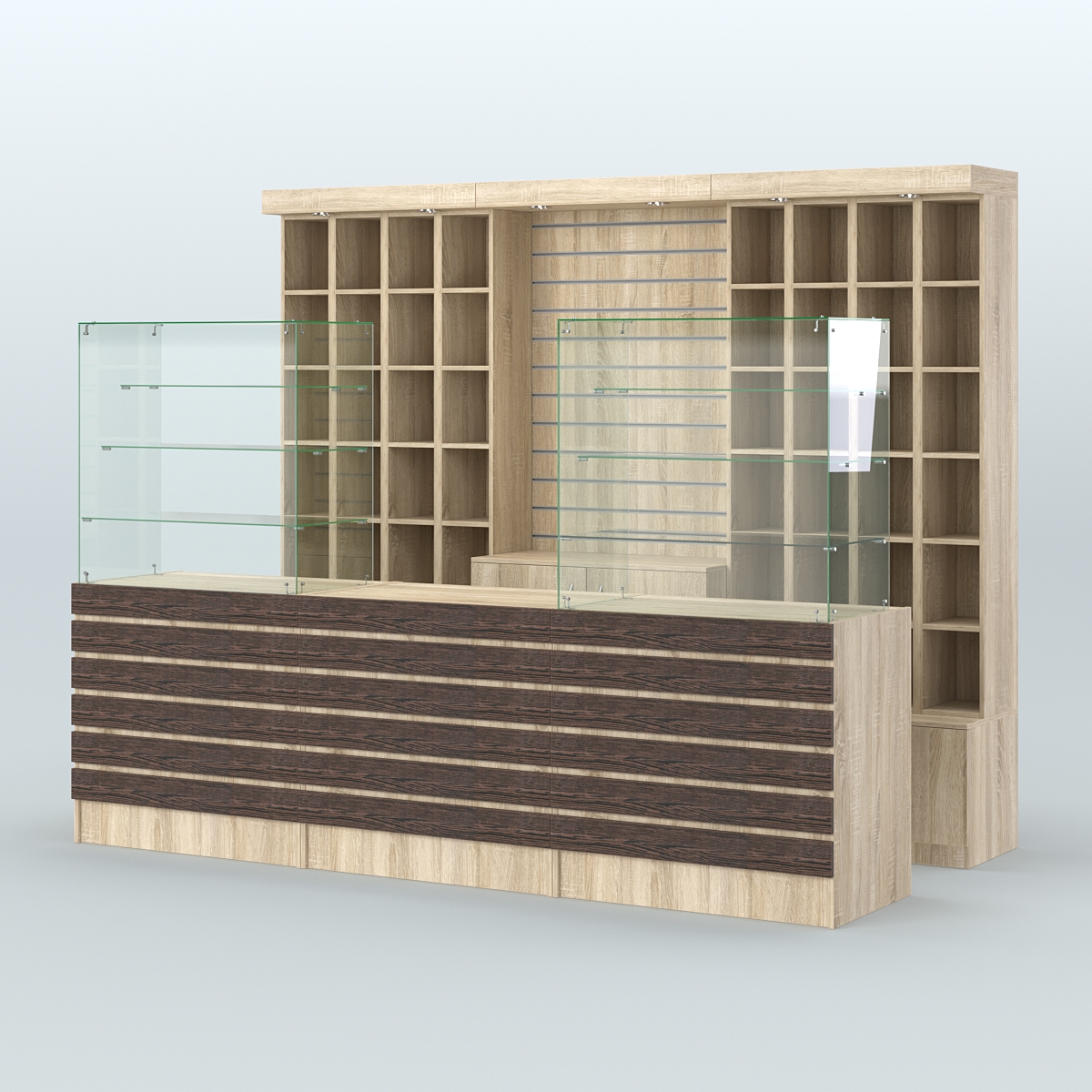 Торговая точка для чая, кофе и выпечки №3 Дуб Сонома + Дуб Венге