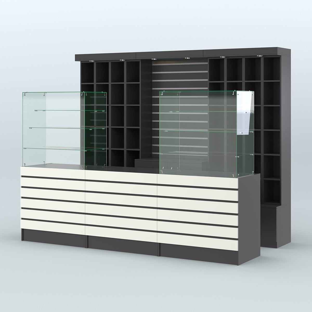 Торговая точка для чая, кофе и выпечки №3 Черный + Белый