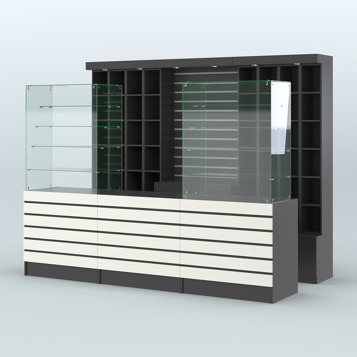 Торговая точка для чая, кофе и выпечки №4 Черный + Белый