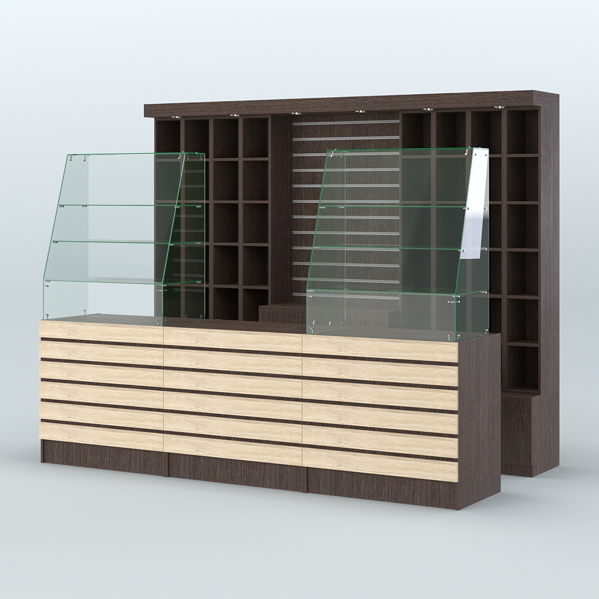 Торговая точка для чая, кофе и выпечки №5 Дуб Венге и Дуб Сонома