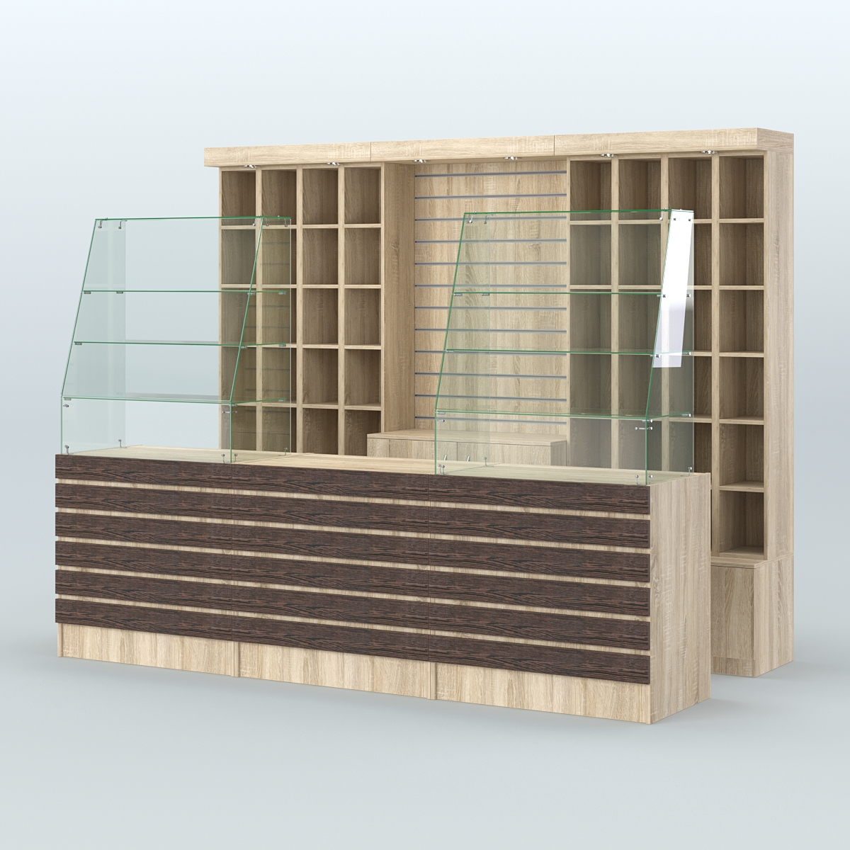 Торговая точка для чая, кофе и выпечки №5 Дуб Сонома + Дуб Венге