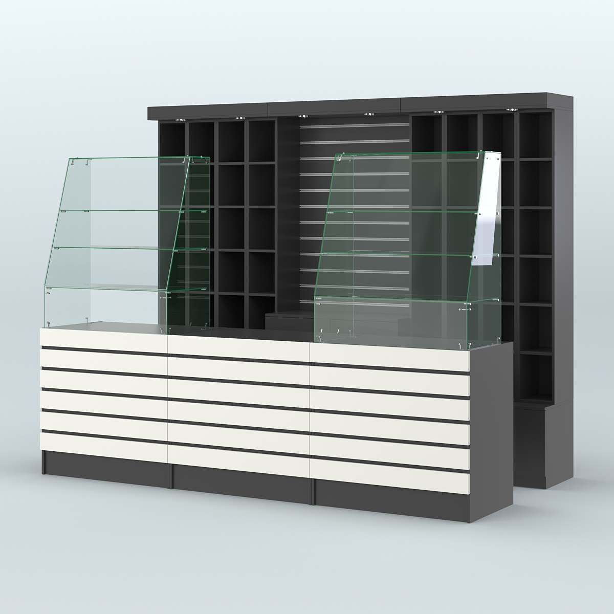 Торговая точка для чая, кофе и выпечки №5 Черный + Белый