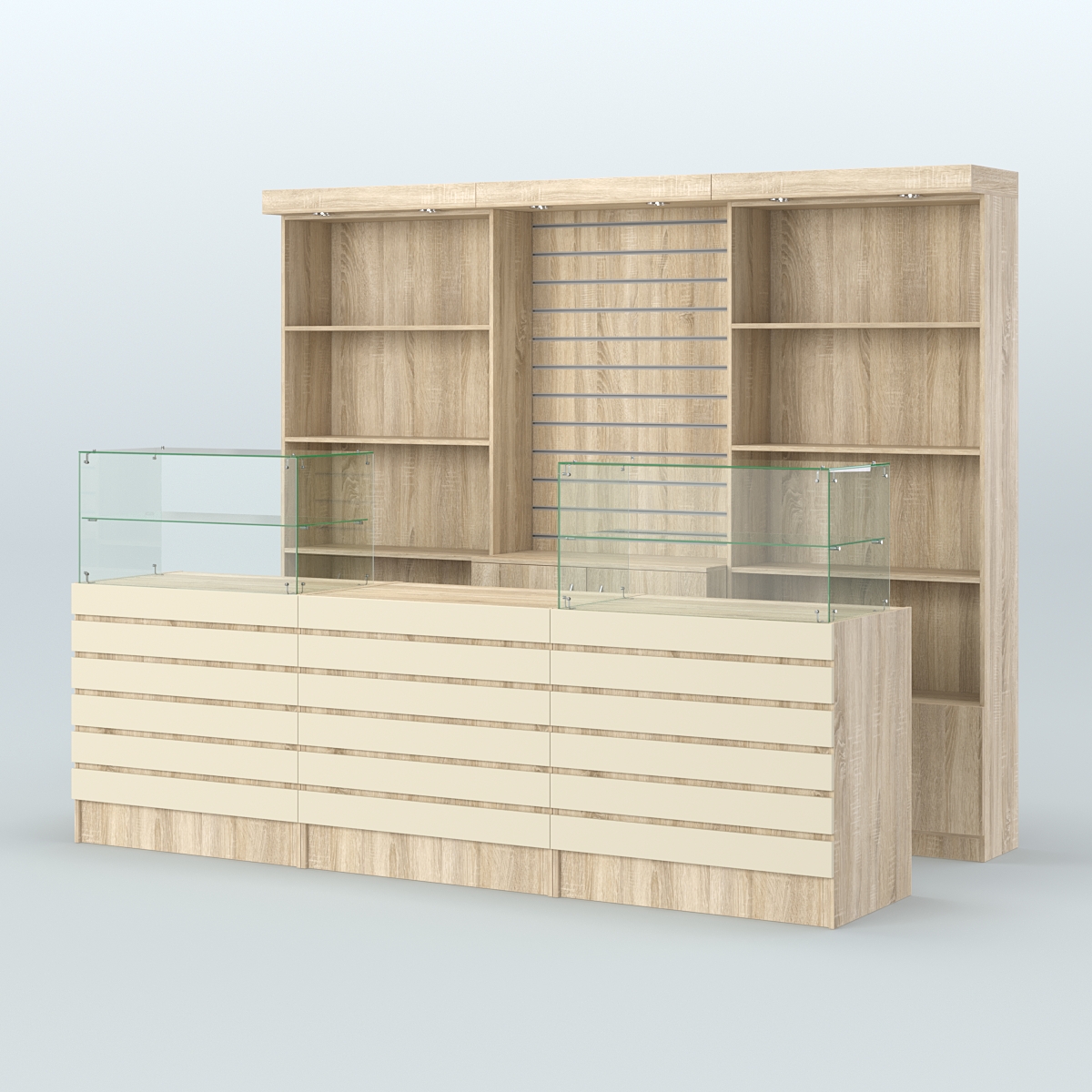 Торговая точка для чая, кофе и выпечки №6 Дуб Сонома и Крем Вайс 5-U2236