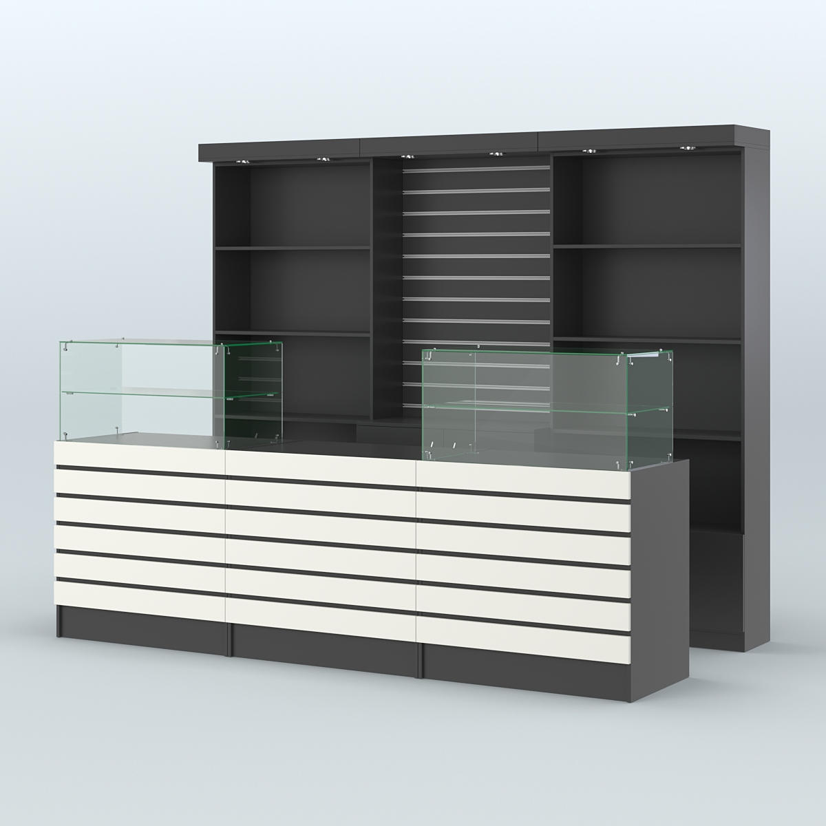 Торговая точка для чая, кофе и выпечки №6 Черный + Белый