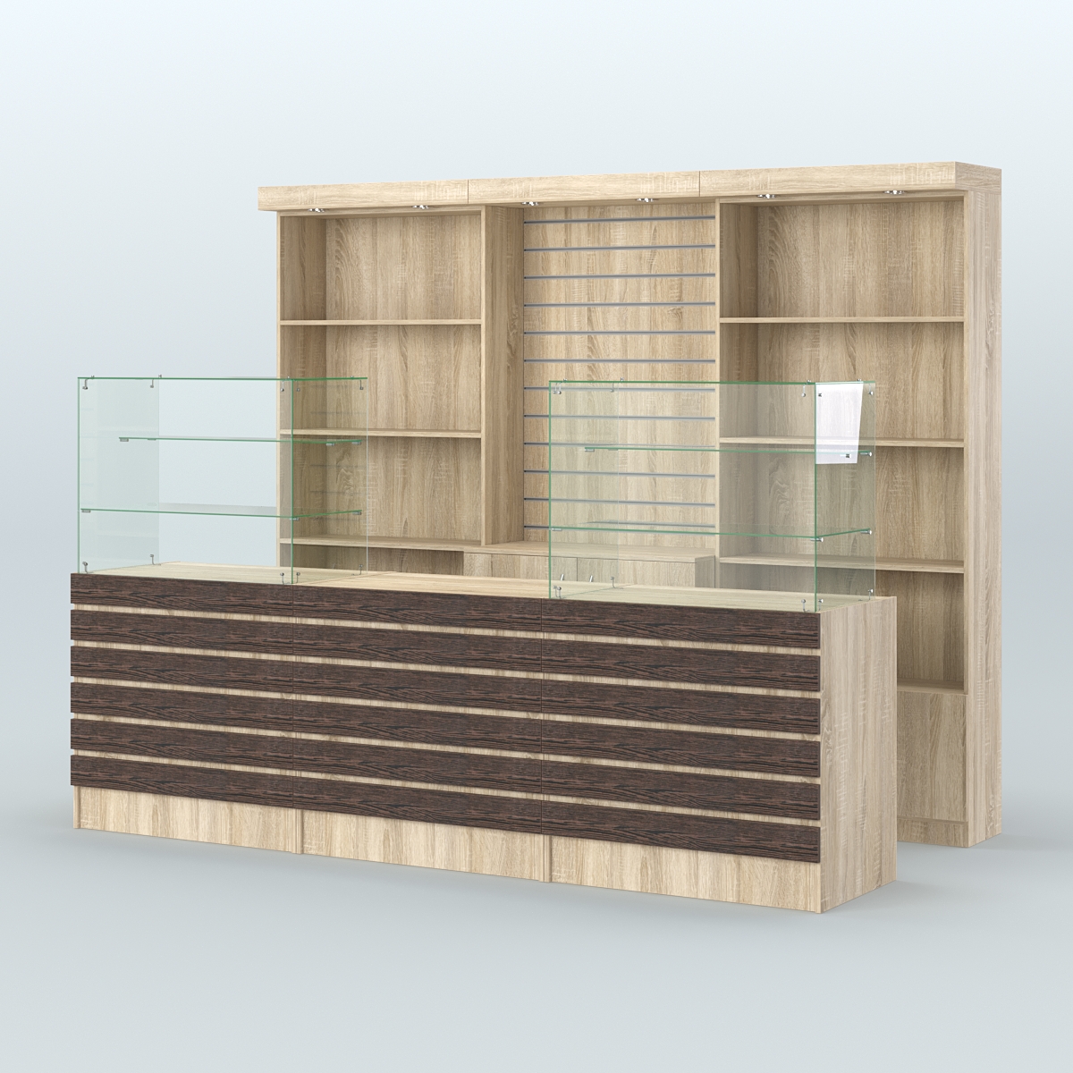 Торговая точка для чая, кофе и выпечки №7 Дуб Сонома + Дуб Венге