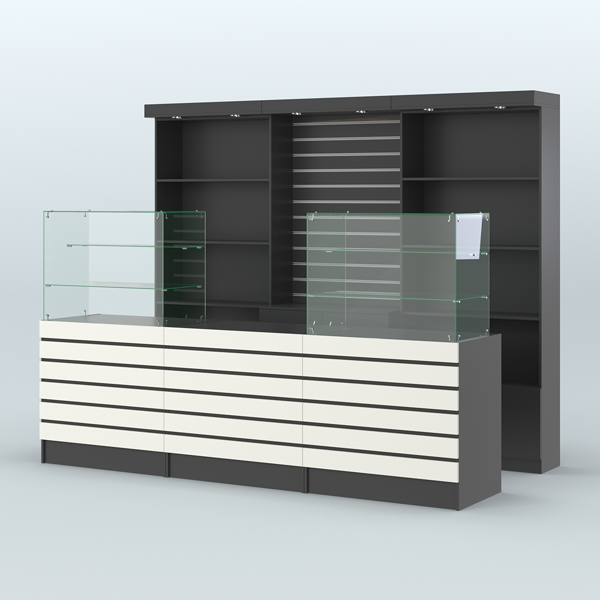 Торговая точка для чая, кофе и выпечки №7 Черный + Белый