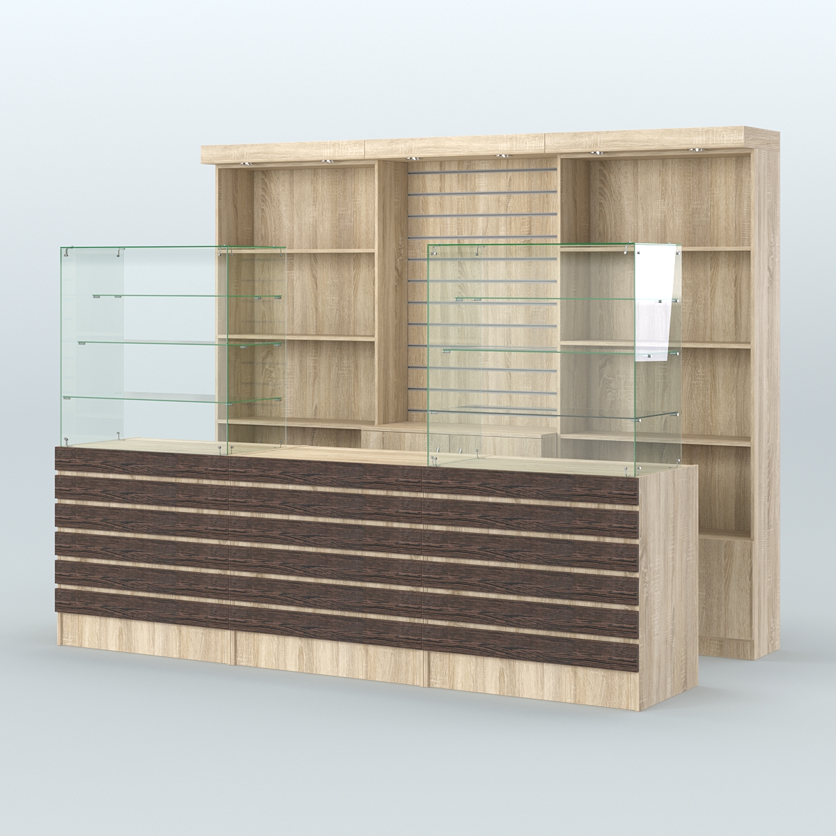 Торговая точка для чая, кофе и выпечки №8 Дуб Сонома + Дуб Венге