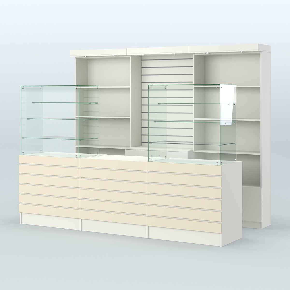 Торговая точка для чая, кофе и выпечки №8 Белый + Крем Вайс