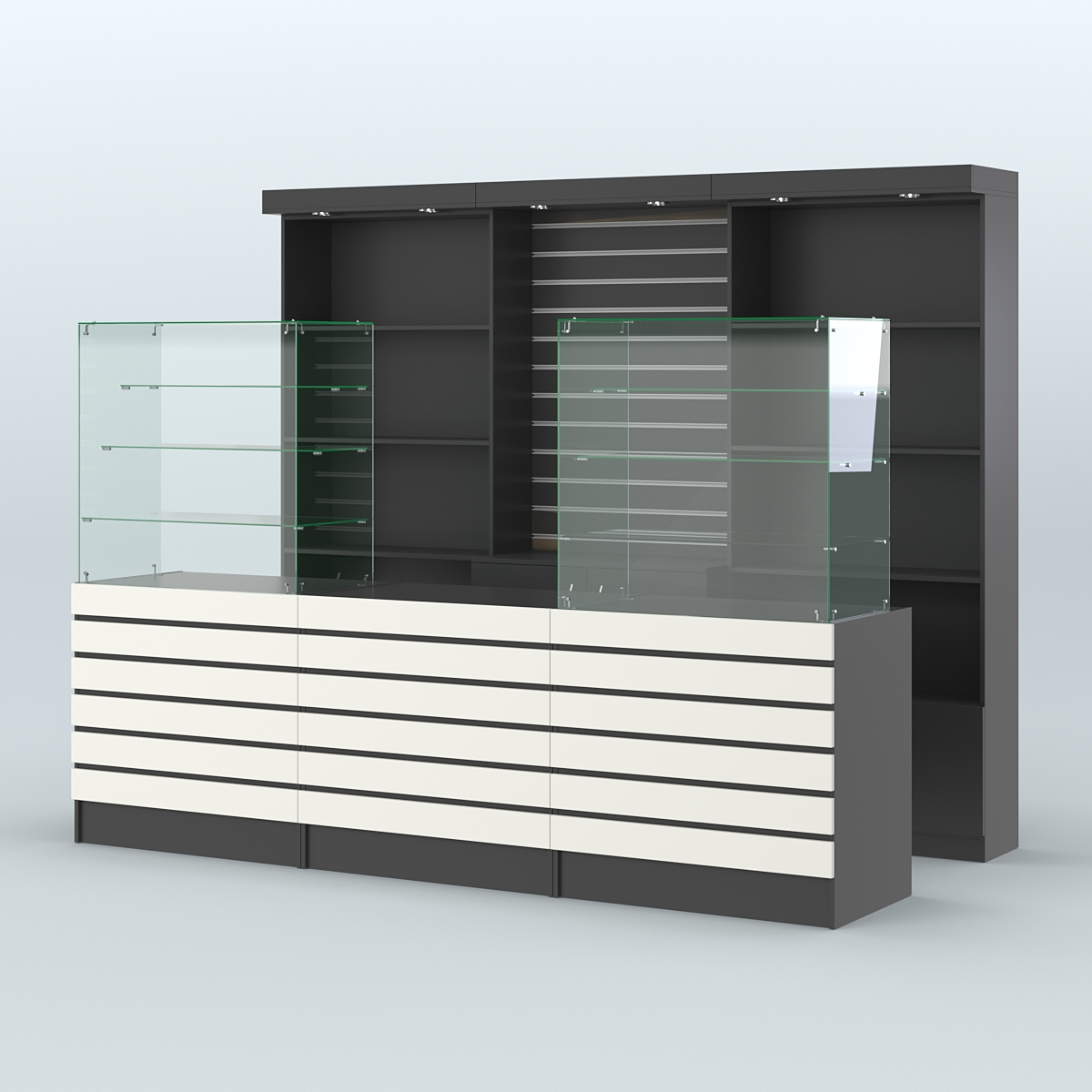 Торговая точка для чая, кофе и выпечки №8 Черный + Белый