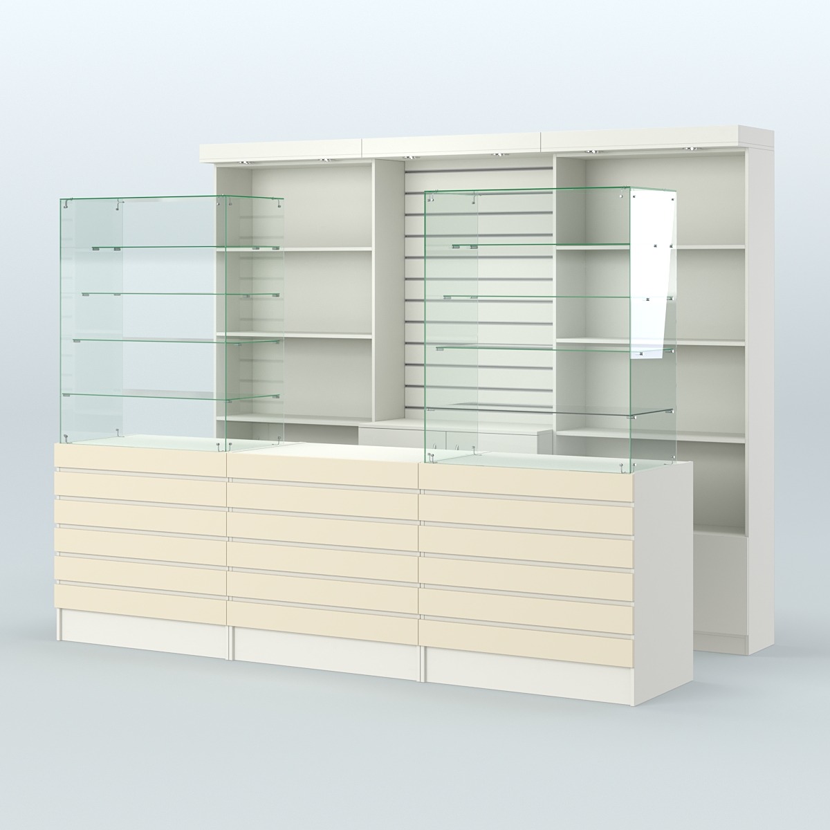 Торговая точка для чая, кофе и выпечки №9 Белый + Крем Вайс