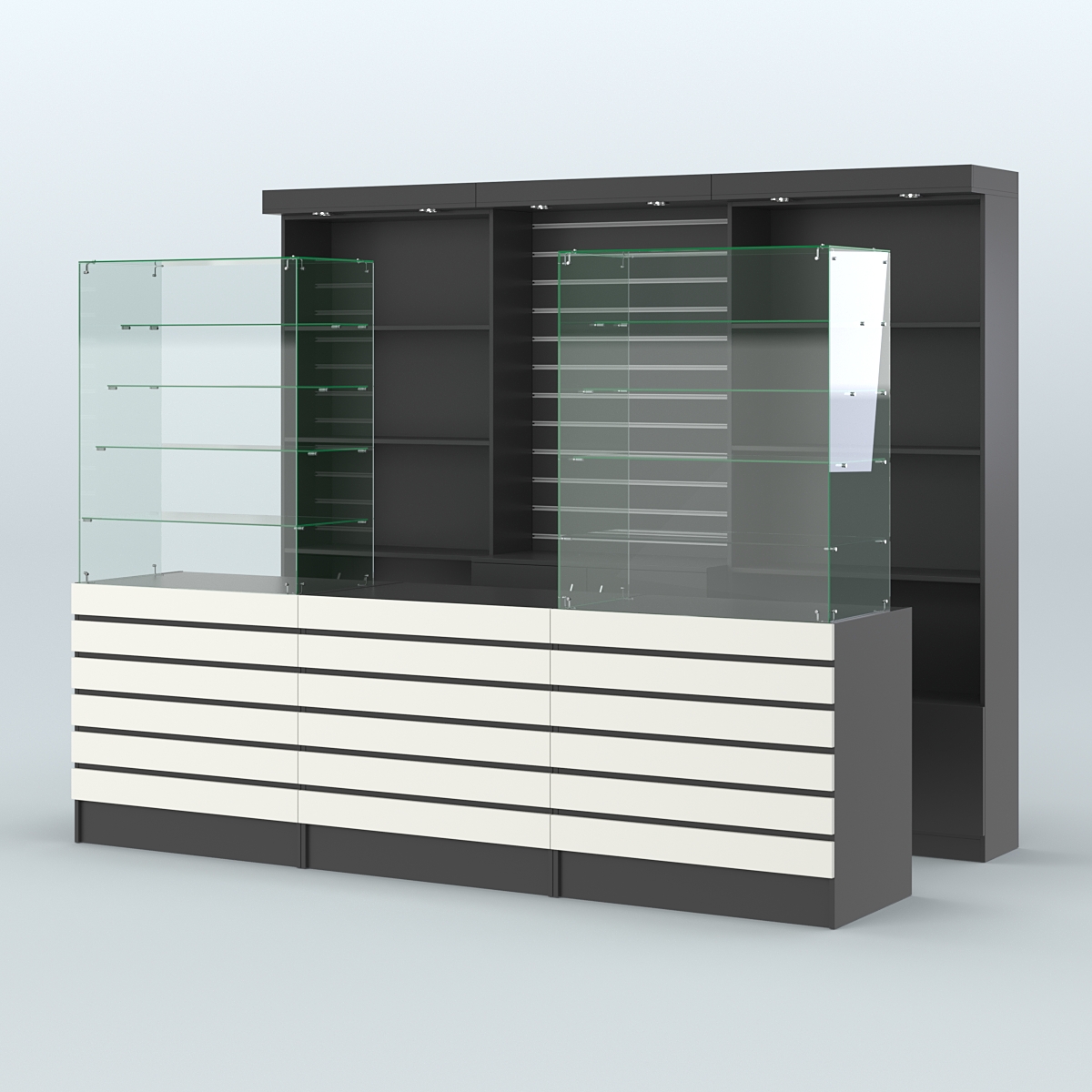 Торговая точка для чая, кофе и выпечки №9 Черный + Белый