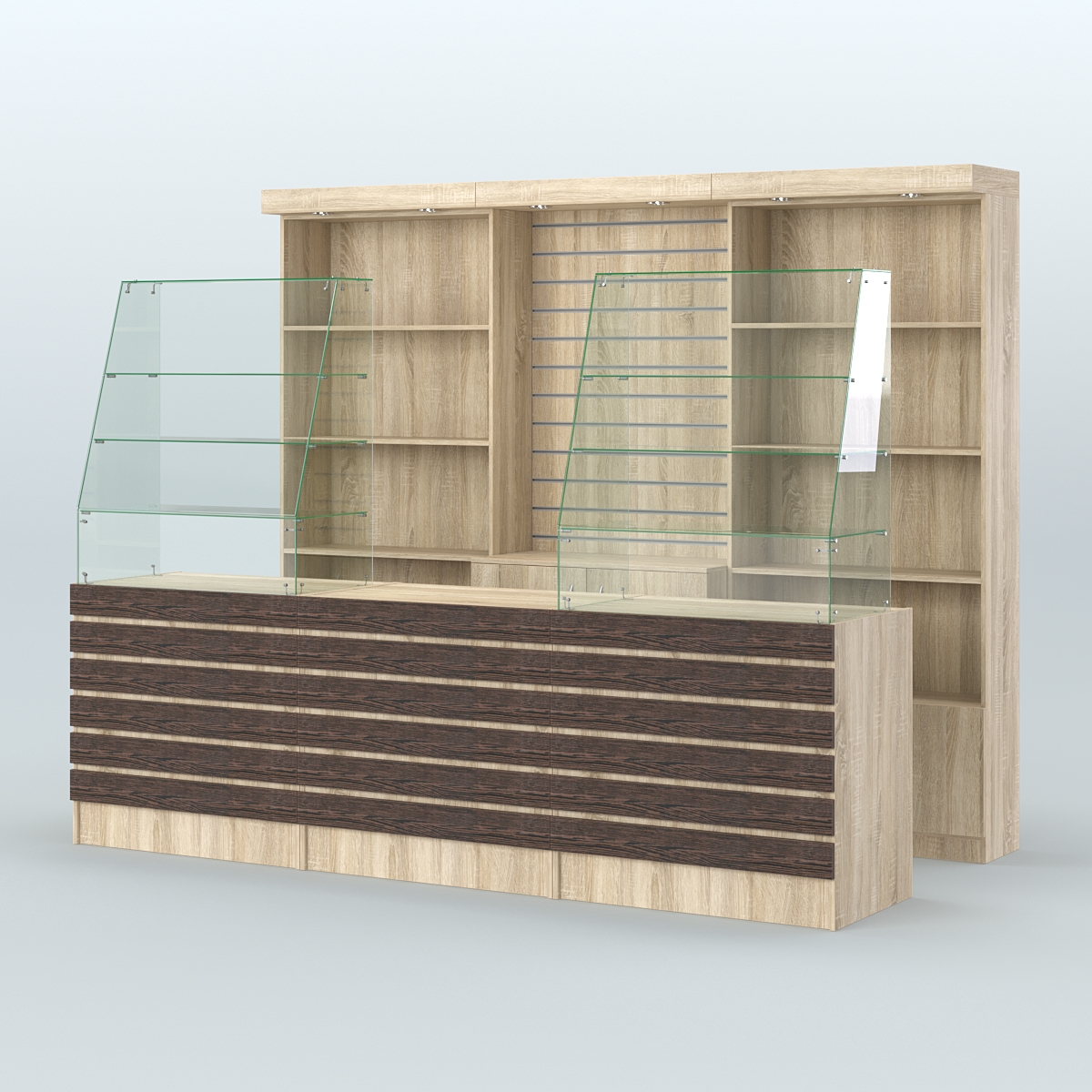 Торговая точка для чая, кофе и выпечки №10 Дуб Сонома + Дуб Венге