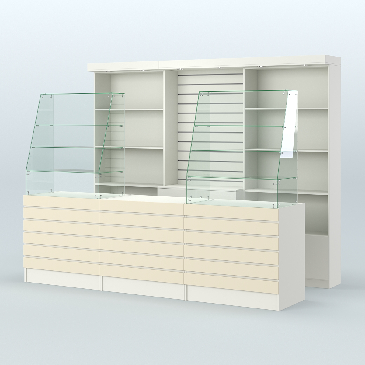 Торговая точка для чая, кофе и выпечки №10 Белый + Крем Вайс