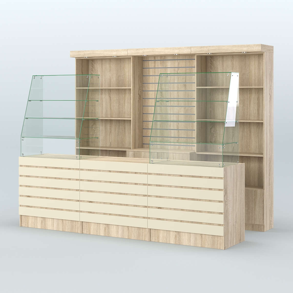 Торговая точка для чая, кофе и выпечки №10 Дуб Сонома и Крем Вайс 5-U2236