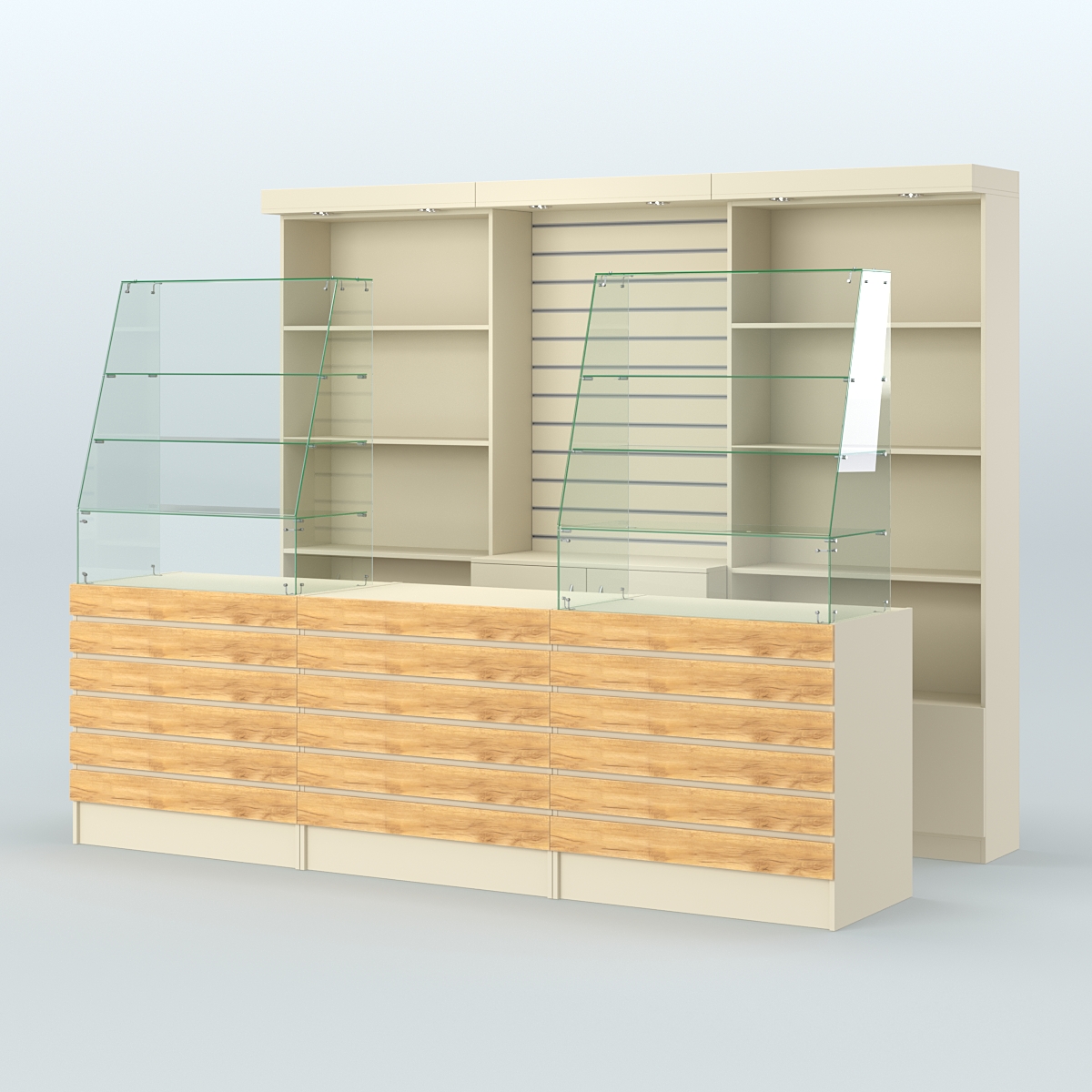 Торговая точка для чая, кофе и выпечки №10 Крем Вайс и Дуб Золотистый