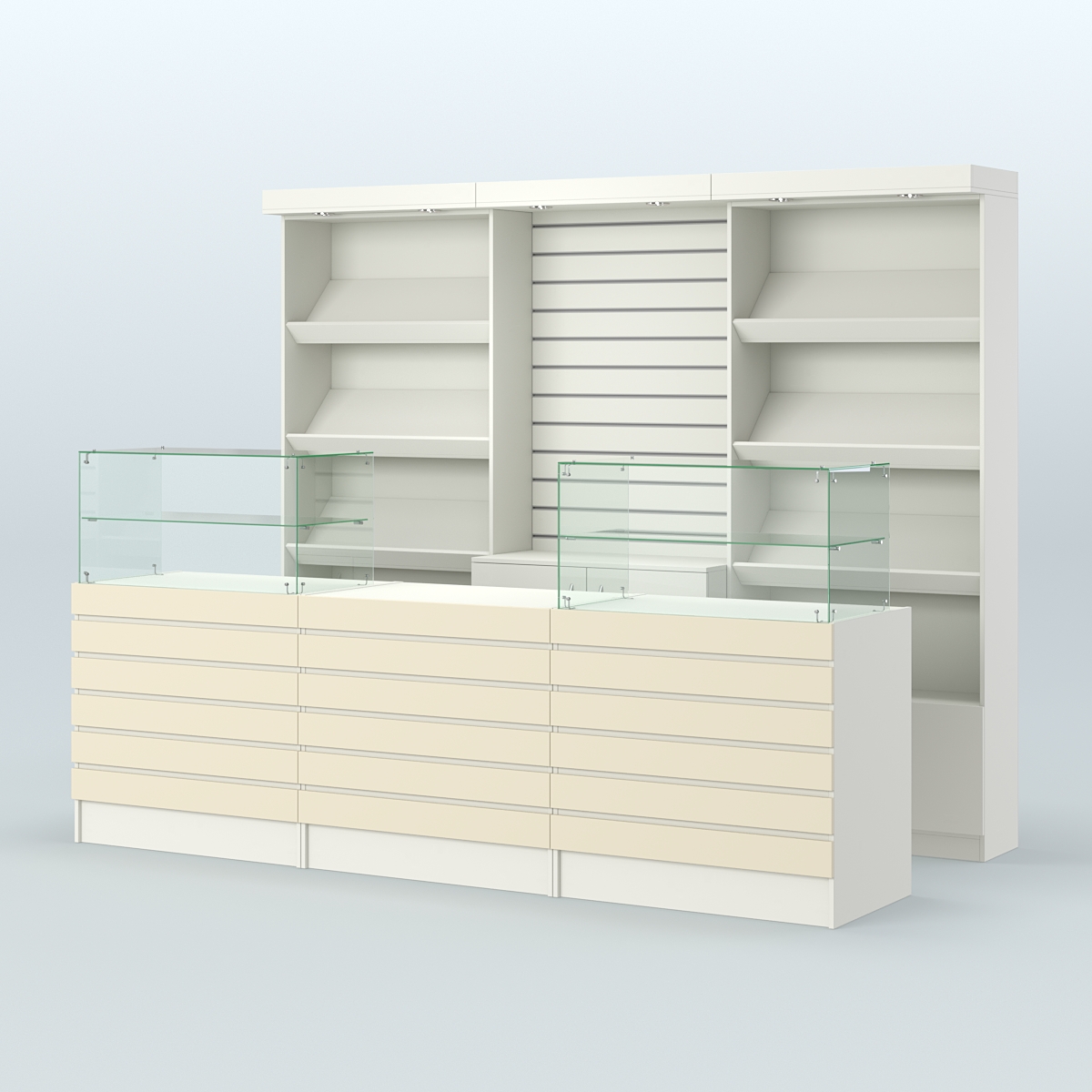 Торговая точка для чая, кофе и выпечки №11 Белый + Крем Вайс