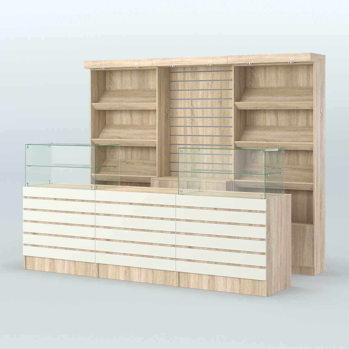 Торговая точка для чая, кофе и выпечки №11 Дуб Сонома + Белый