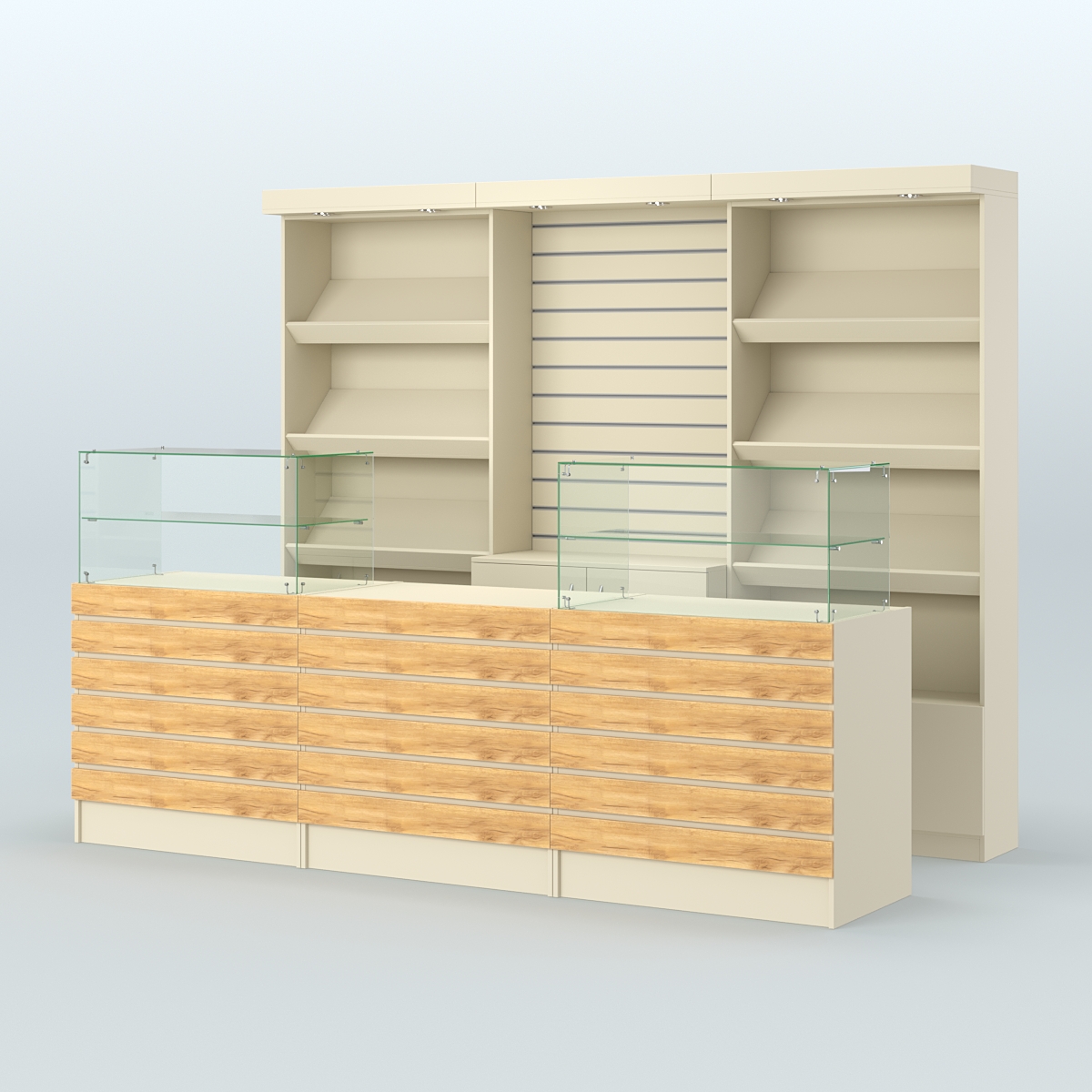 Торговая точка для чая, кофе и выпечки №11 Крем Вайс и Дуб Золотистый