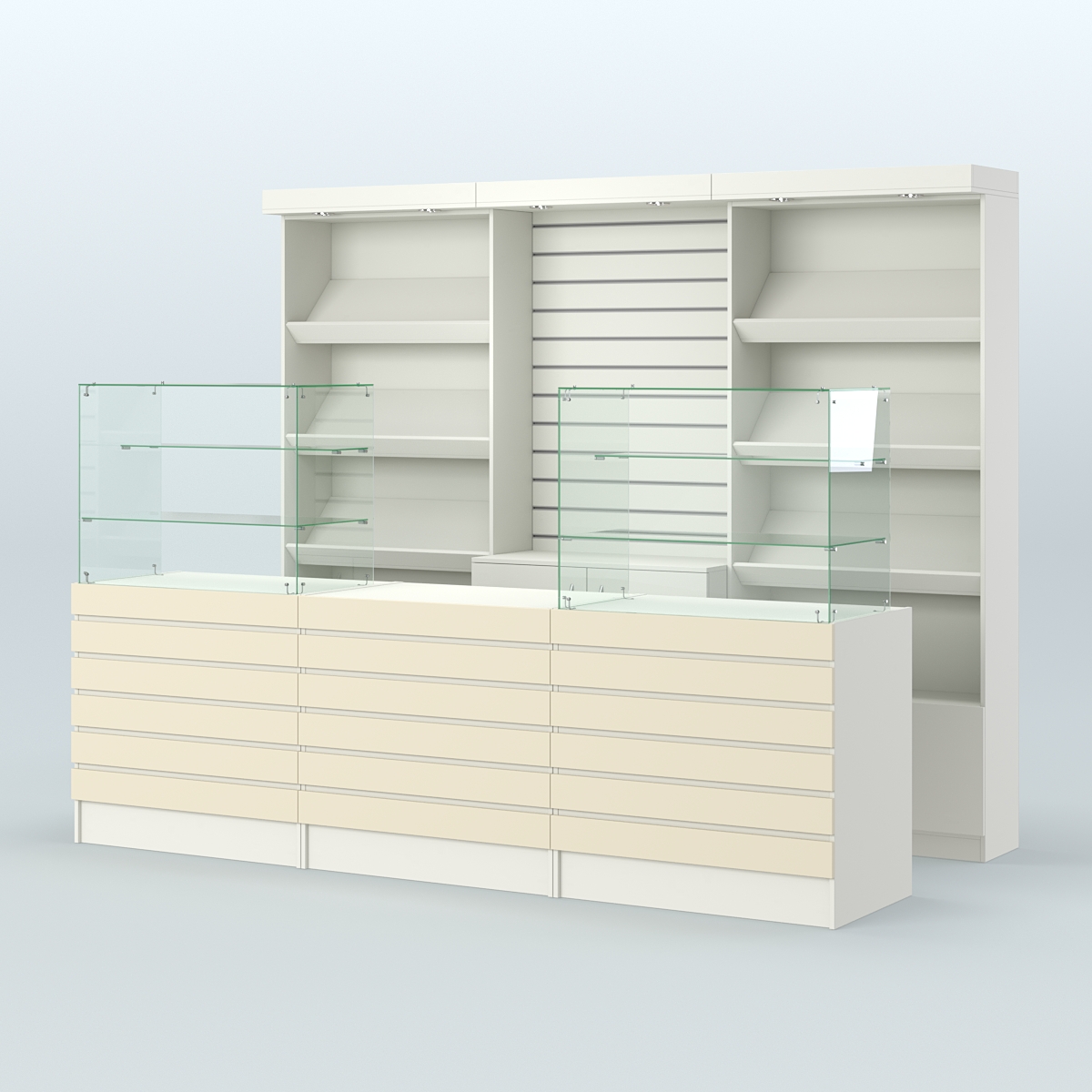 Торговая точка для чая, кофе и выпечки №12 Белый + Крем Вайс