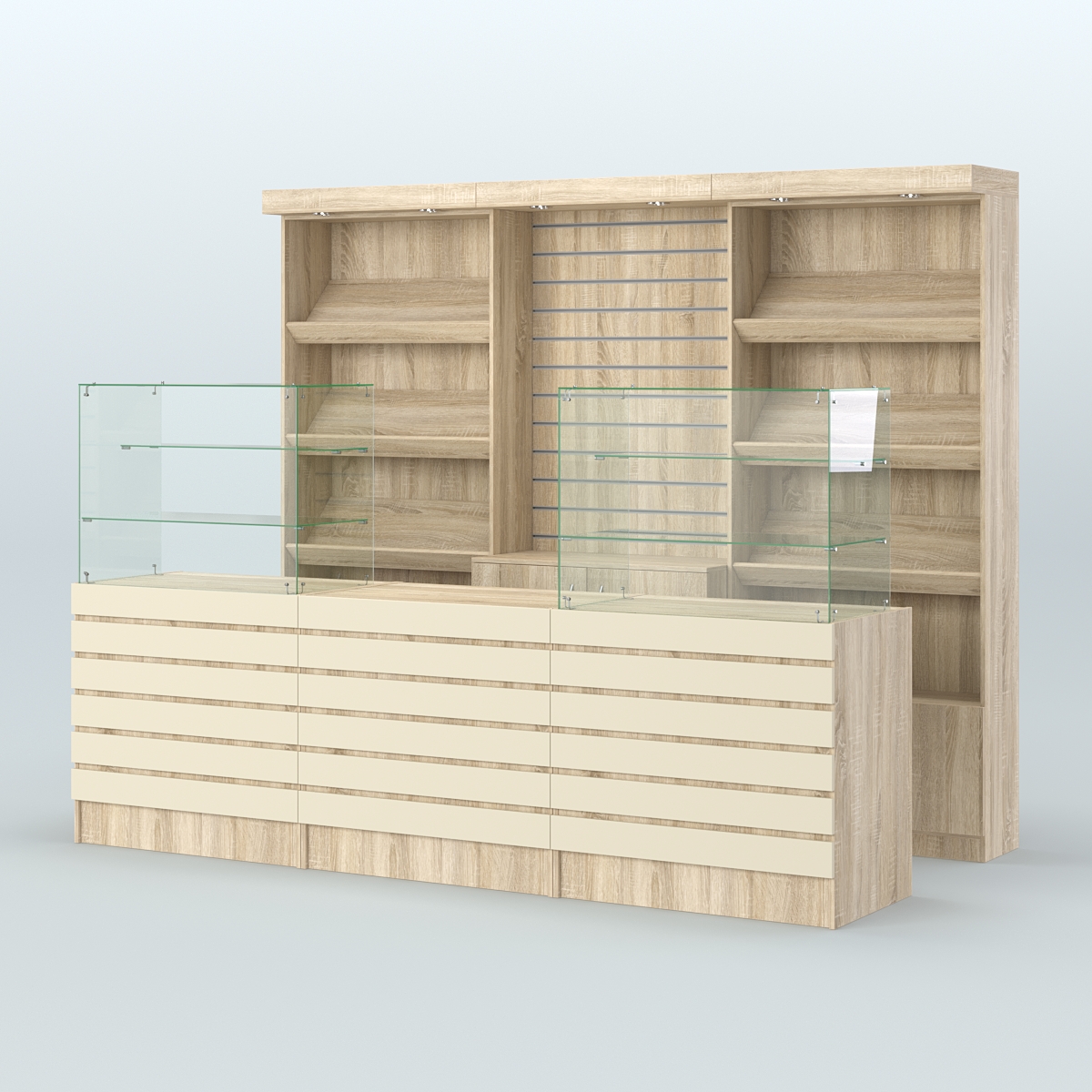 Торговая точка для чая, кофе и выпечки №12 Дуб Сонома и Крем Вайс 5-U2236