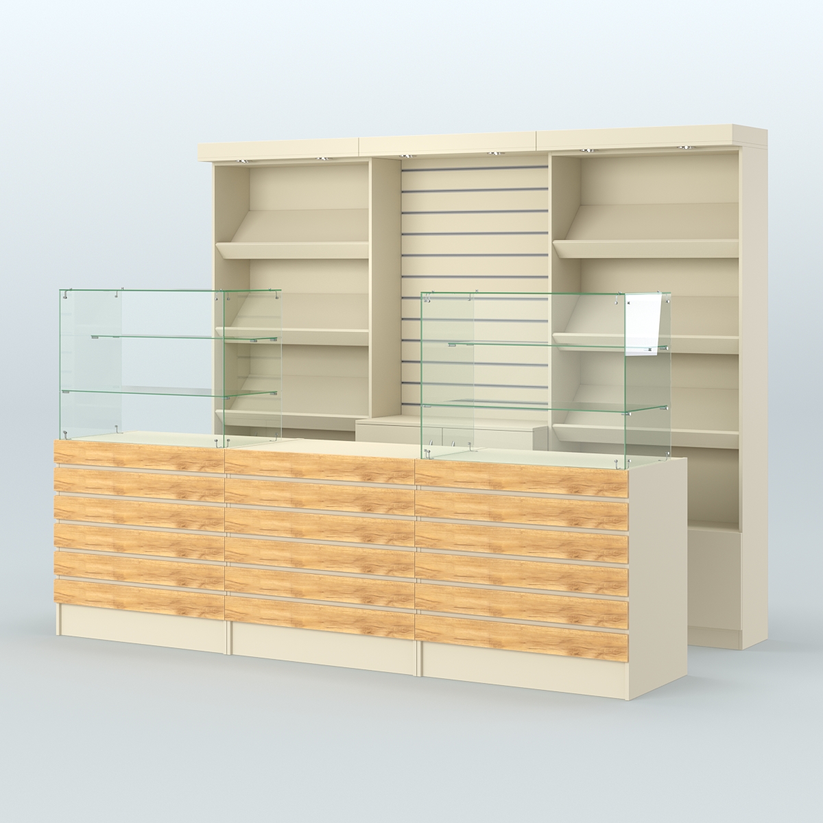 Торговая точка для чая, кофе и выпечки №12 Крем Вайс и Дуб Золотистый