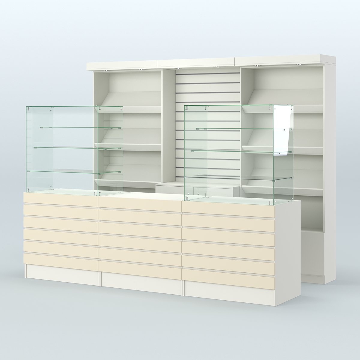 Торговая точка для чая, кофе и выпечки №13 Белый + Крем Вайс