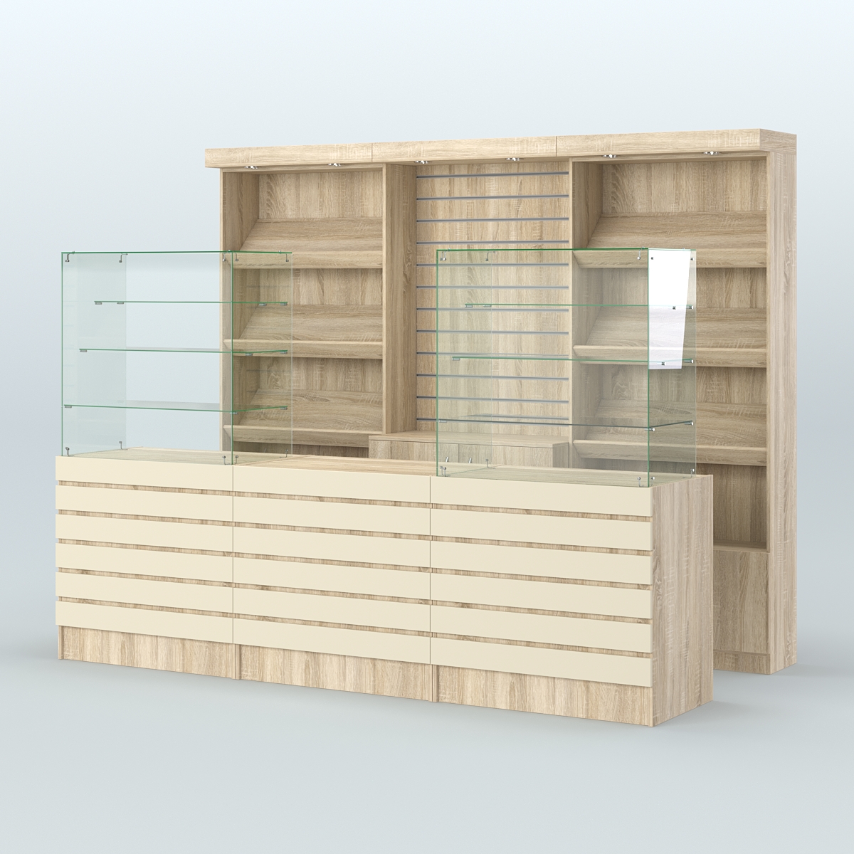 Торговая точка для чая, кофе и выпечки №13 Дуб Сонома и Крем Вайс 5-U2236