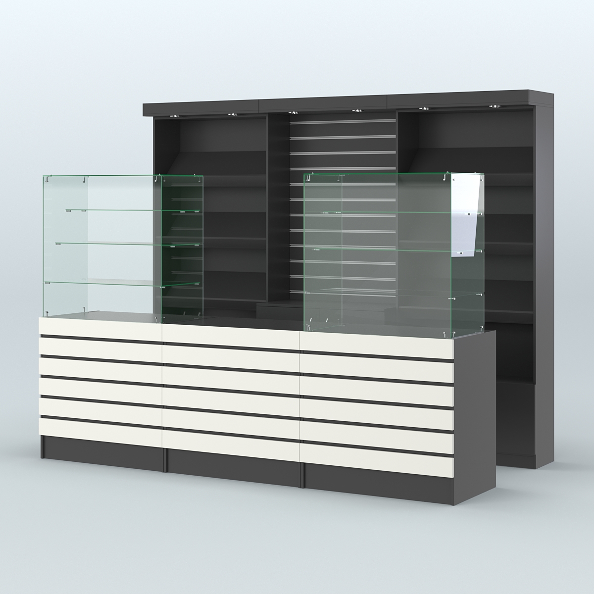 Торговая точка для чая, кофе и выпечки №13 Черный + Белый