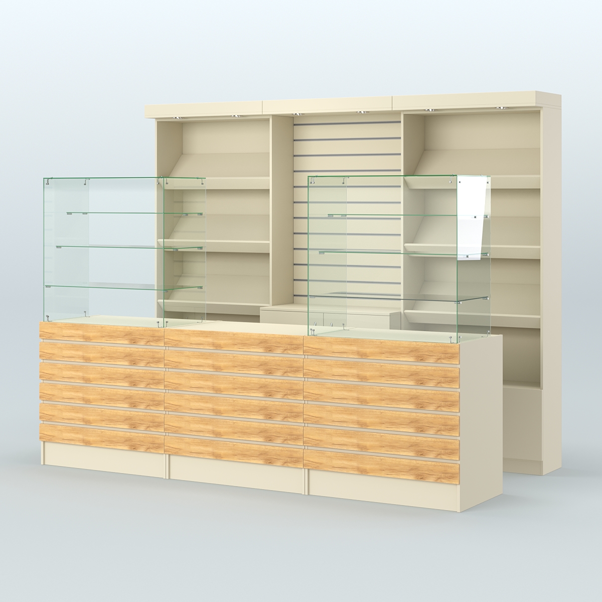 Торговая точка для чая, кофе и выпечки №13 Крем Вайс и Дуб Золотистый