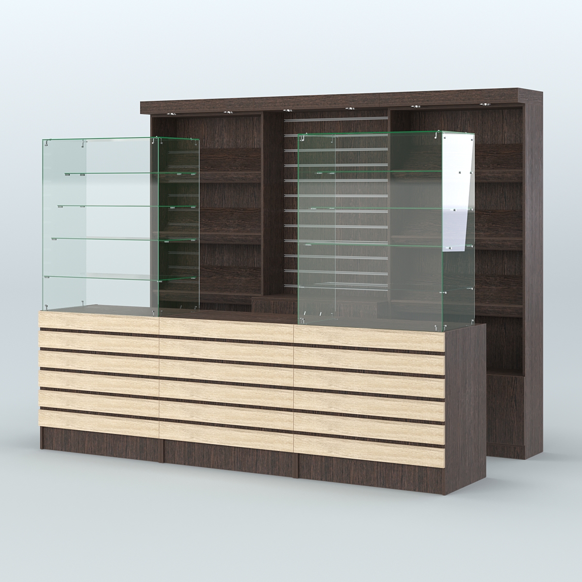 Торговая точка для чая, кофе и выпечки №14 Дуб Венге и Дуб Сонома