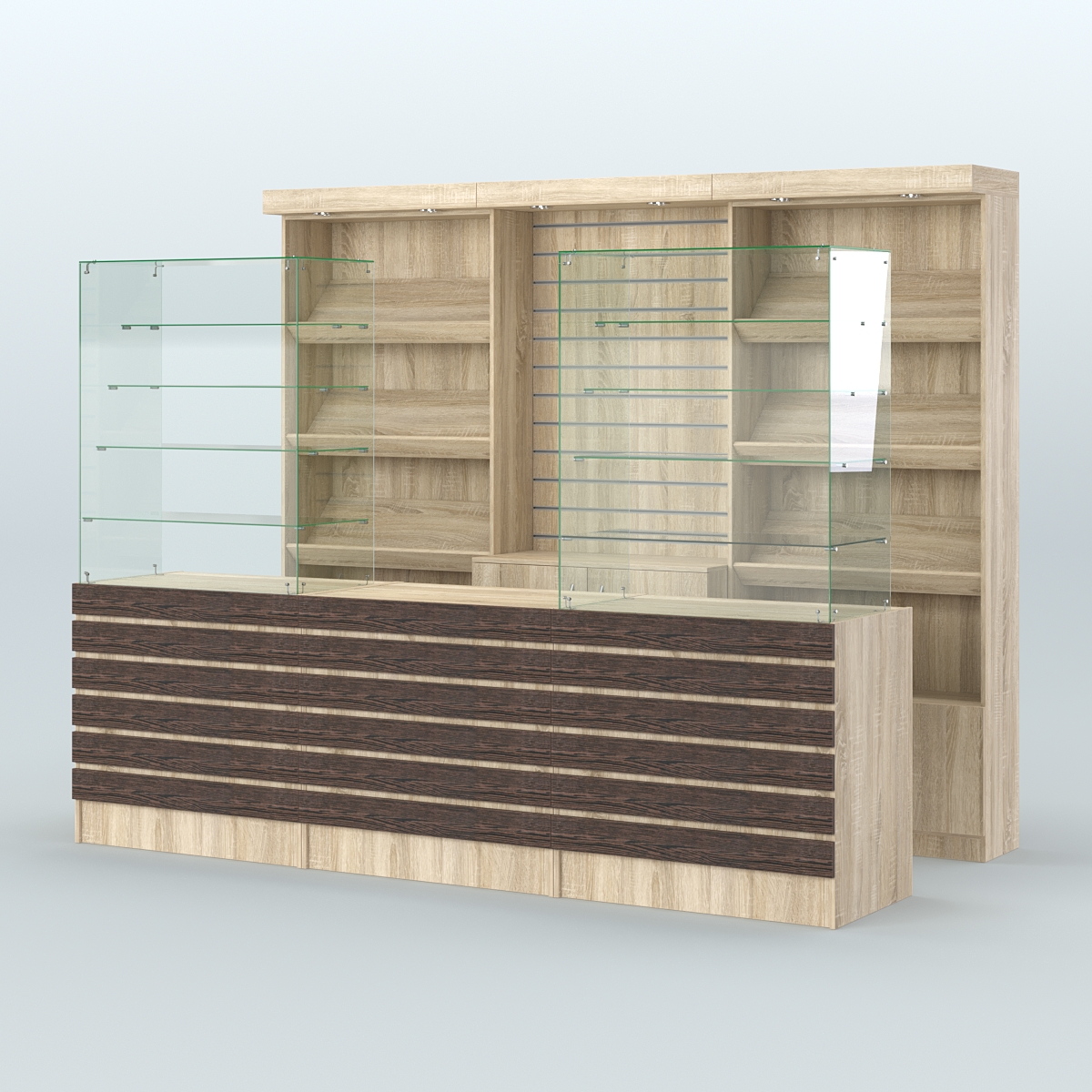 Торговая точка для чая, кофе и выпечки №14 Дуб Сонома + Дуб Венге