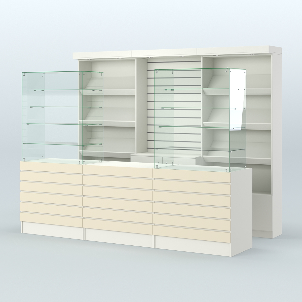 Торговая точка для чая, кофе и выпечки №14 Белый + Крем Вайс