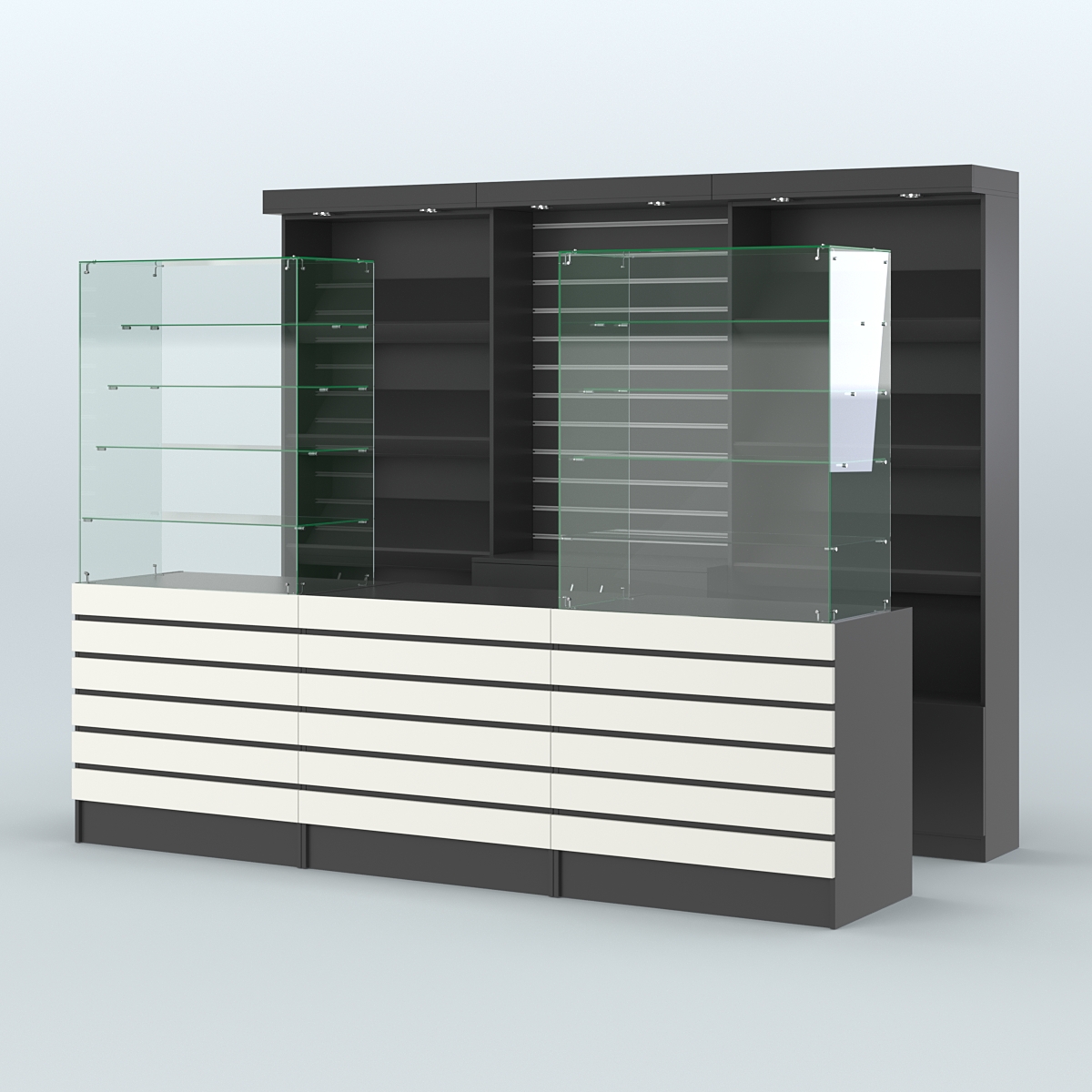 Торговая точка для чая, кофе и выпечки №14 Черный + Белый