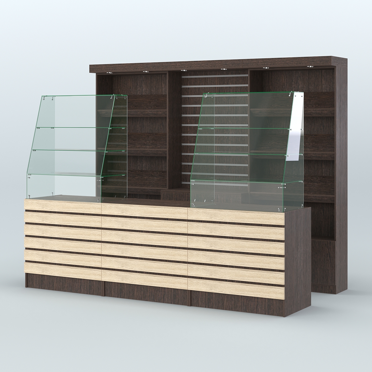 Торговая точка для чая, кофе и выпечки №15 Дуб Венге и Дуб Сонома