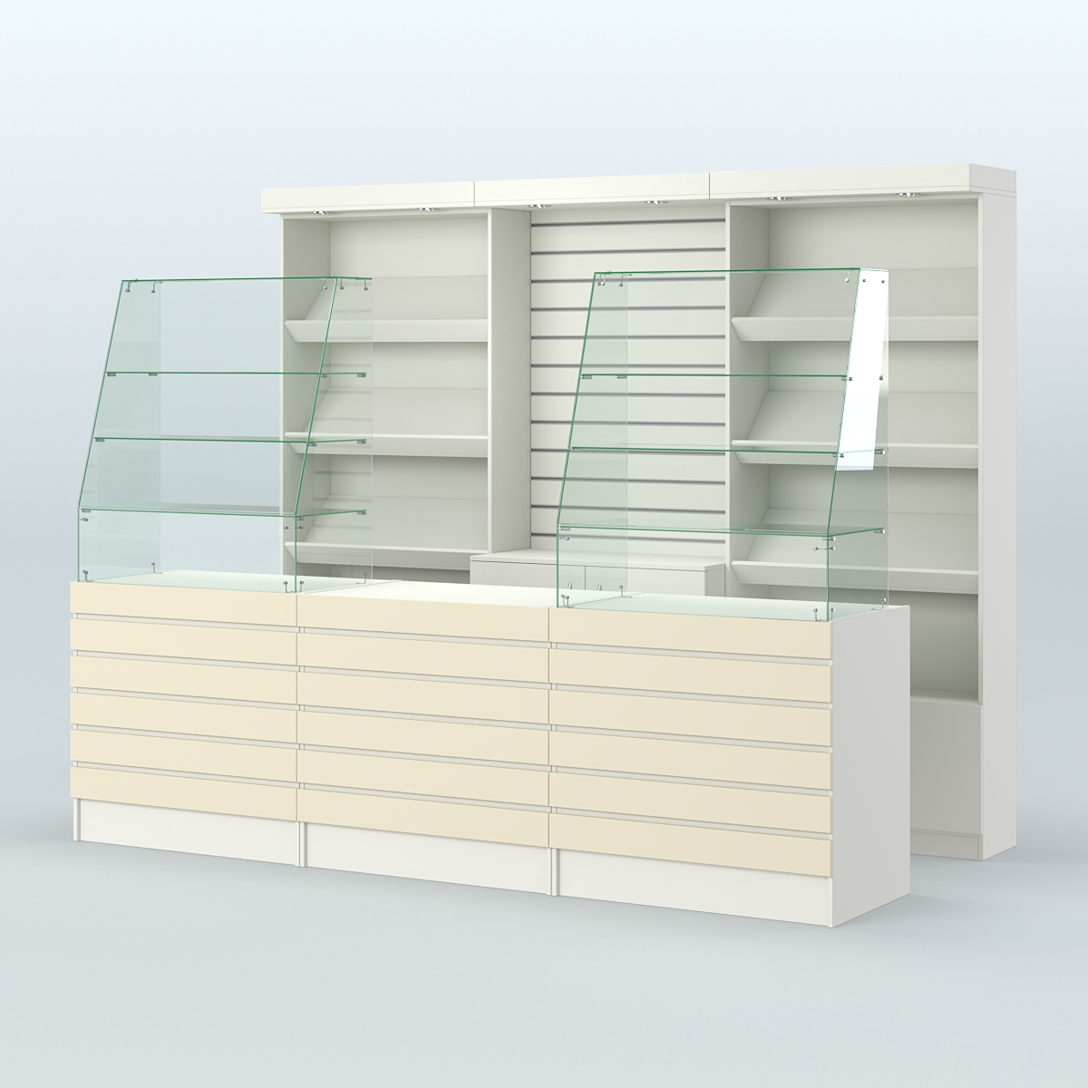 Торговая точка для чая, кофе и выпечки №15 Белый + Крем Вайс