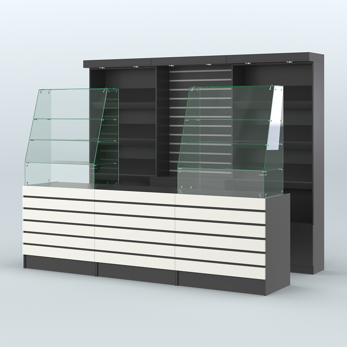 Торговая точка для чая, кофе и выпечки №15 Черный + Белый