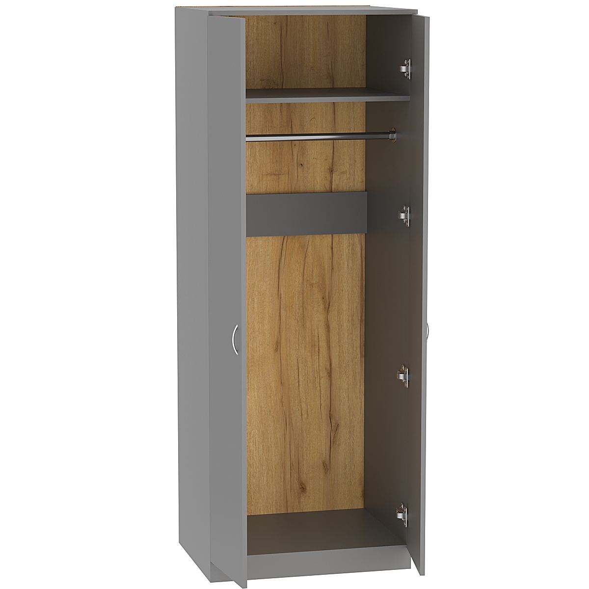 Шкаф офисный для одежды глубокий ШО-32 Темно-Серый