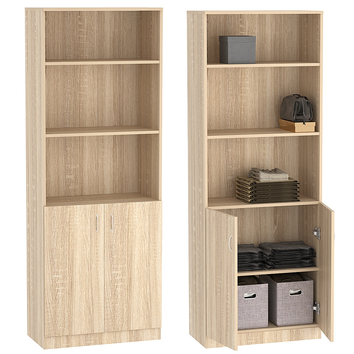 Шкаф офисный открытый Ш-43 Дуб сонома