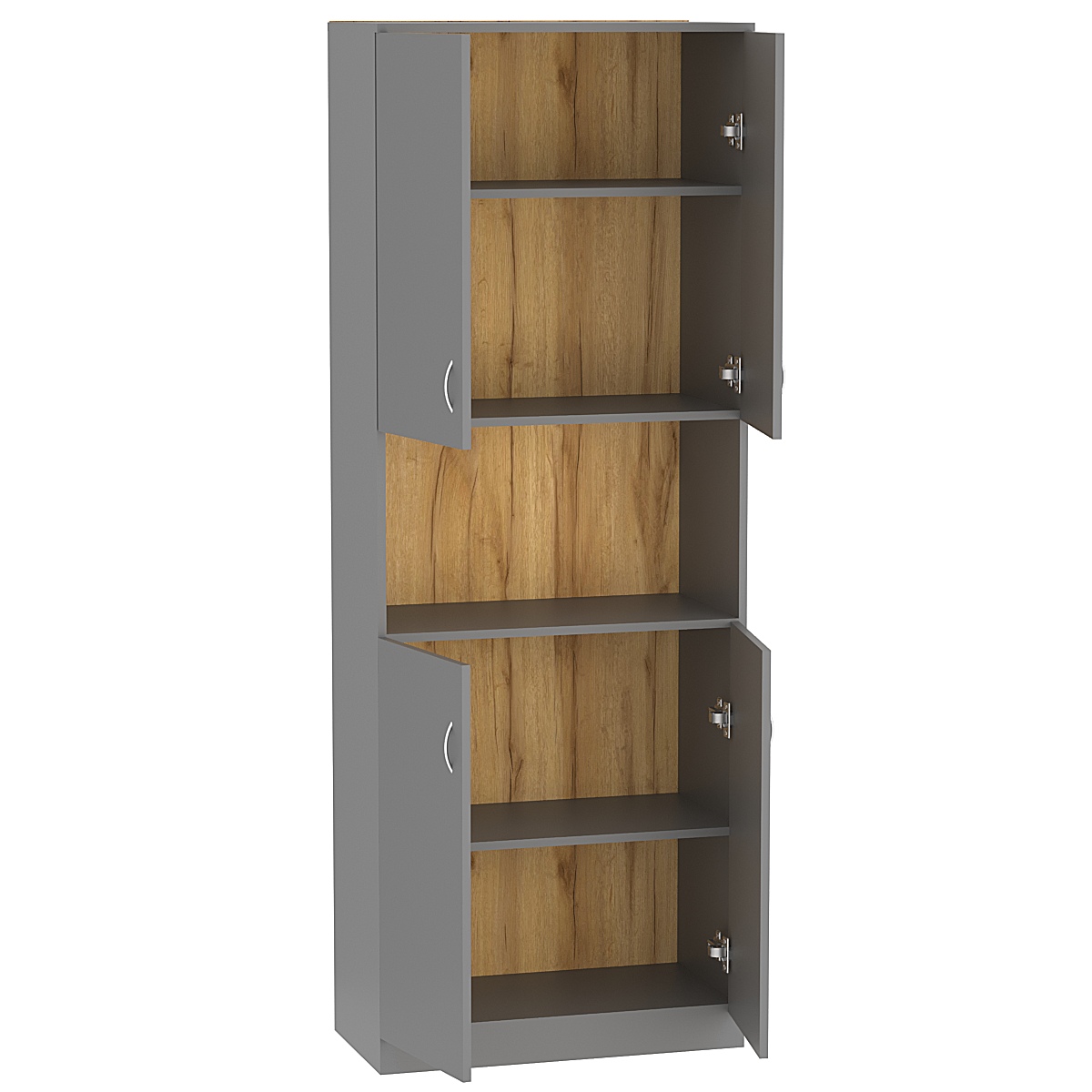 Шкаф офисный с нишей Ш-45 Темно-Серый