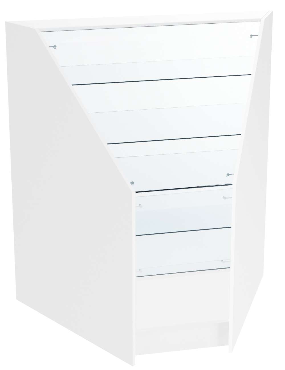 Прилавок из ДСП Алмаз №4 угловой Белый