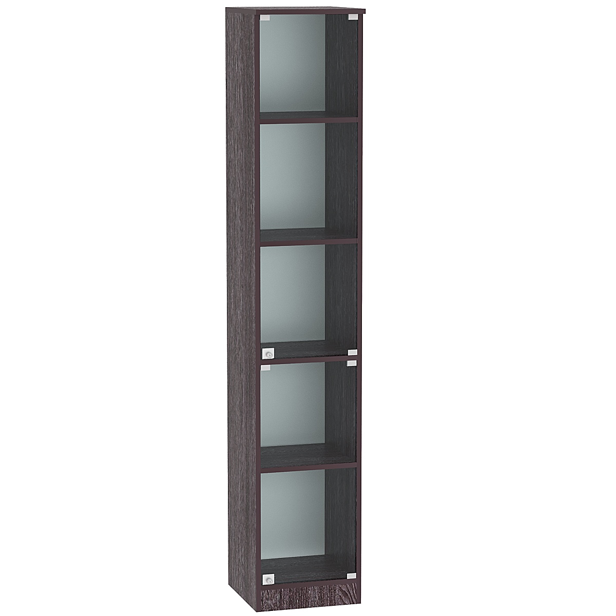 Шкаф-витрина офисная узкая ШВ-52 Ясень Анкор темный - U31105