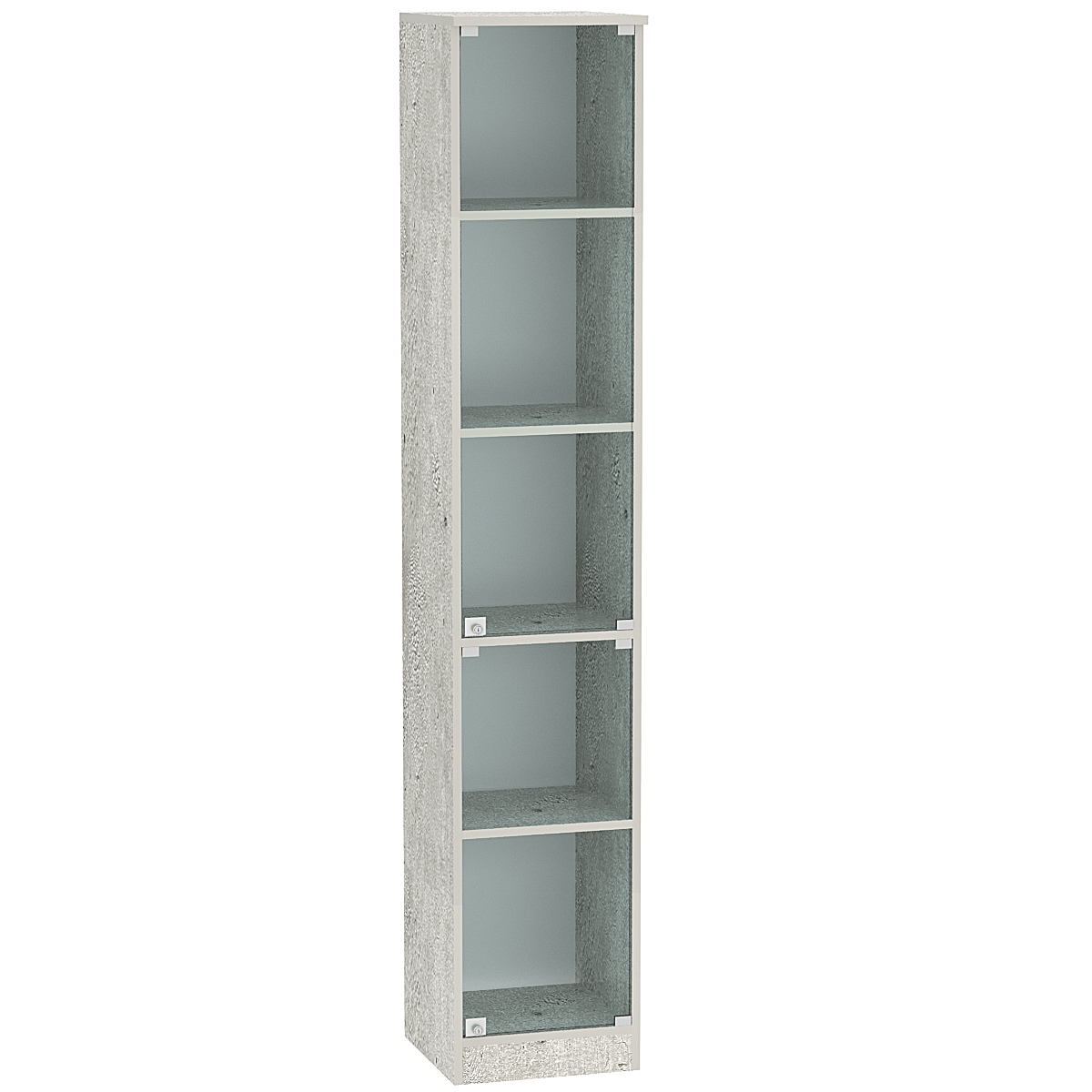 Шкаф-витрина офисная узкая ШВ-52 Метрополитан Грей